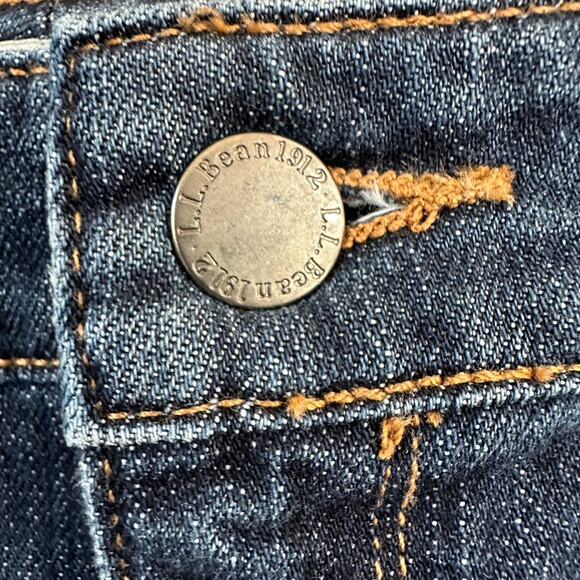 LL Bean Favorite Fit Denim Short Skirt Straight Cotton Blend Womens Sz 16 - Picture 4 of 11